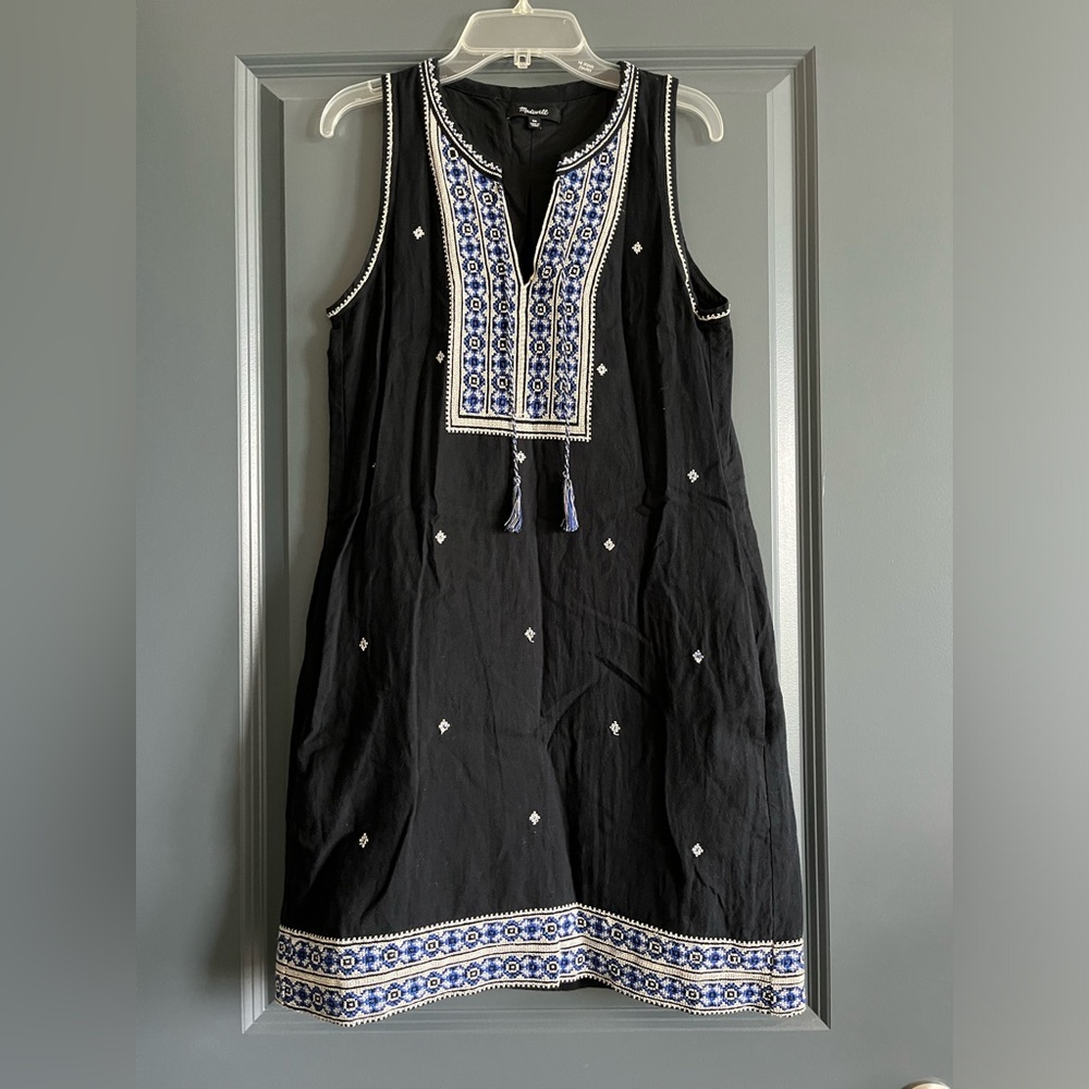 Madewell embroidered shift dress